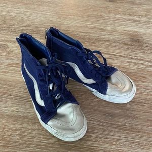 Vans Kids’ High Top Suede & Leather Sneakers